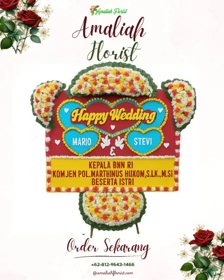 Papan Bunga Pernikahan Penantian